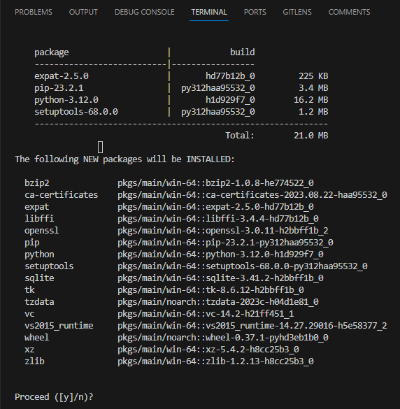 (new conda env)